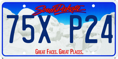 SD license plate 75XP24