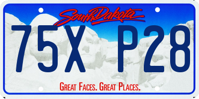 SD license plate 75XP28