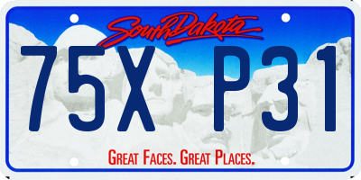 SD license plate 75XP31
