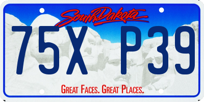 SD license plate 75XP39