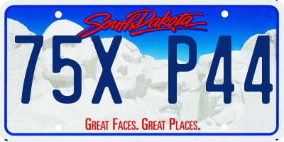 SD license plate 75XP44