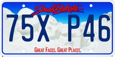 SD license plate 75XP46