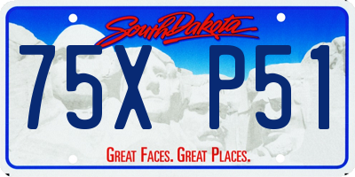 SD license plate 75XP51