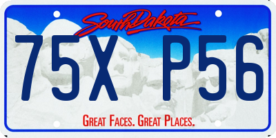 SD license plate 75XP56