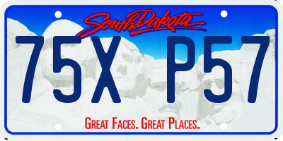 SD license plate 75XP57