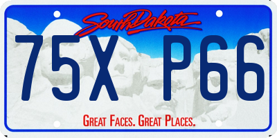 SD license plate 75XP66