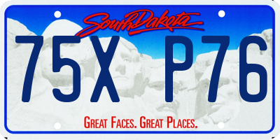 SD license plate 75XP76