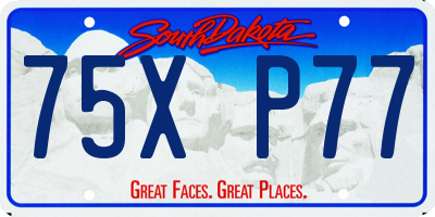SD license plate 75XP77
