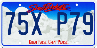 SD license plate 75XP79