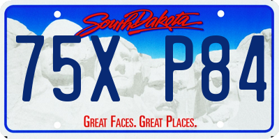 SD license plate 75XP84