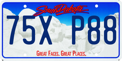 SD license plate 75XP88