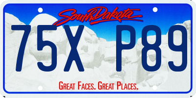 SD license plate 75XP89
