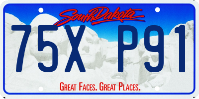 SD license plate 75XP91