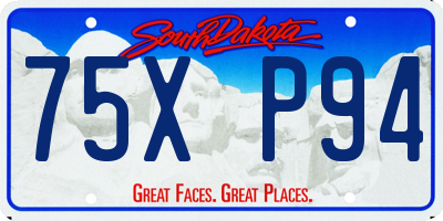 SD license plate 75XP94