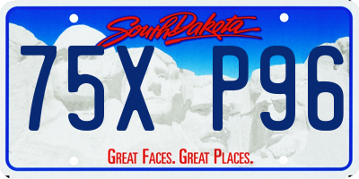 SD license plate 75XP96