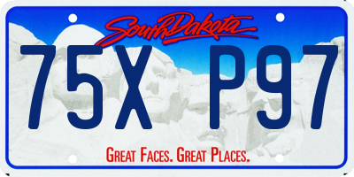 SD license plate 75XP97