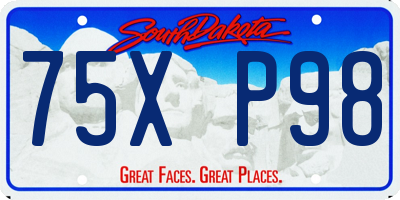 SD license plate 75XP98