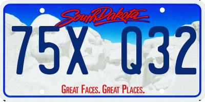 SD license plate 75XQ32