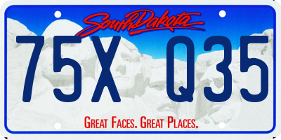 SD license plate 75XQ35