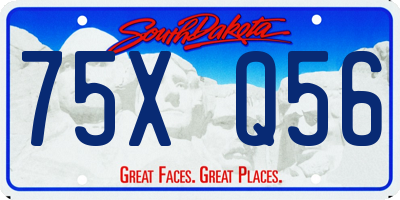 SD license plate 75XQ56