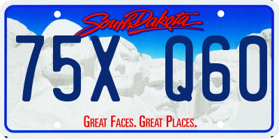 SD license plate 75XQ60