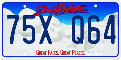 SD license plate 75XQ64