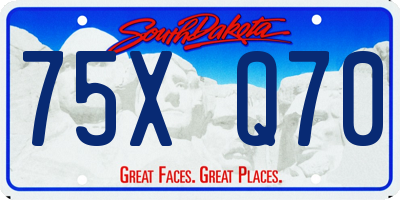 SD license plate 75XQ70