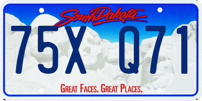 SD license plate 75XQ71
