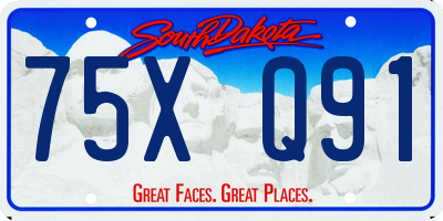 SD license plate 75XQ91