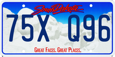 SD license plate 75XQ96
