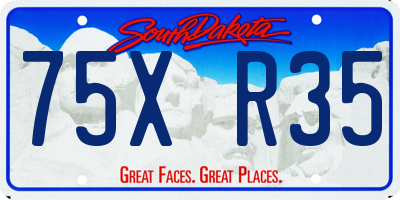 SD license plate 75XR35