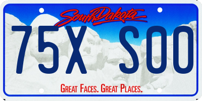 SD license plate 75XS00