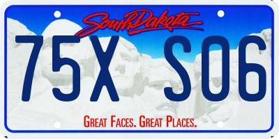 SD license plate 75XS06