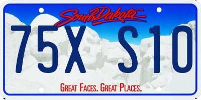 SD license plate 75XS10