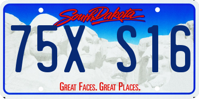 SD license plate 75XS16