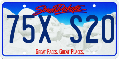SD license plate 75XS20