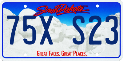 SD license plate 75XS23