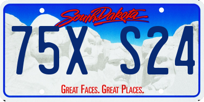 SD license plate 75XS24