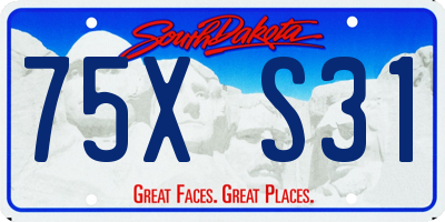 SD license plate 75XS31
