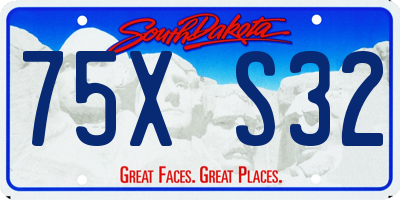 SD license plate 75XS32