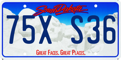SD license plate 75XS36