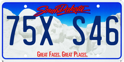 SD license plate 75XS46