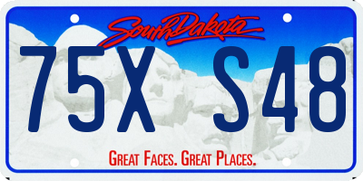 SD license plate 75XS48