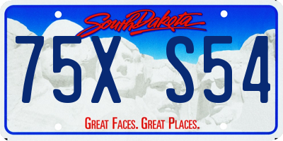 SD license plate 75XS54