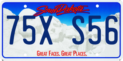 SD license plate 75XS56