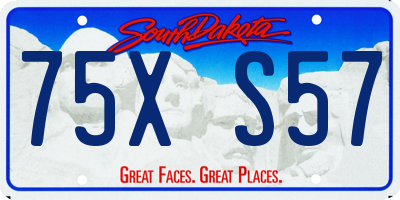 SD license plate 75XS57