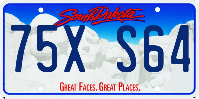 SD license plate 75XS64