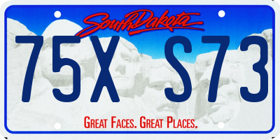 SD license plate 75XS73