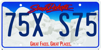 SD license plate 75XS75