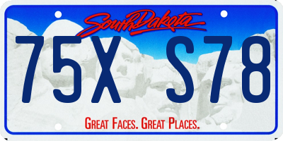 SD license plate 75XS78